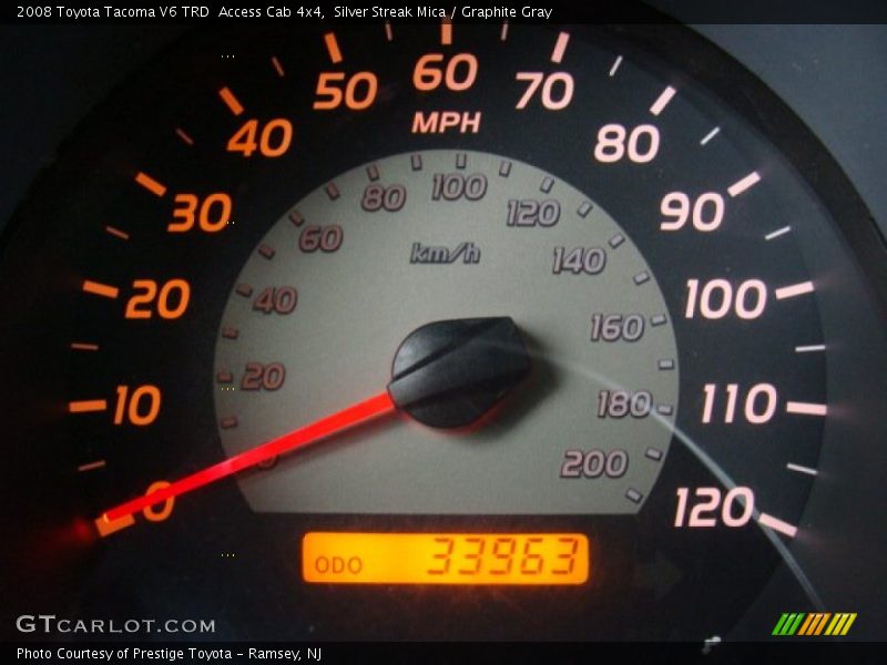 Silver Streak Mica / Graphite Gray 2008 Toyota Tacoma V6 TRD  Access Cab 4x4
