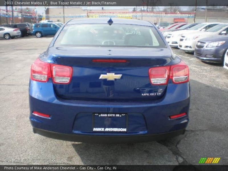 Blue Topaz Metallic / Jet Black/Titanium 2013 Chevrolet Malibu LT