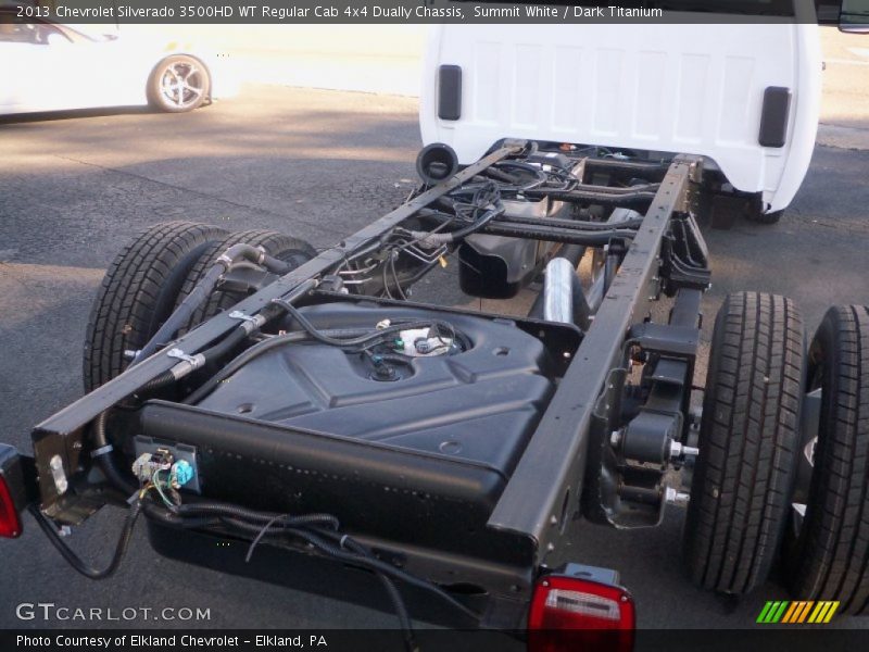Summit White / Dark Titanium 2013 Chevrolet Silverado 3500HD WT Regular Cab 4x4 Dually Chassis