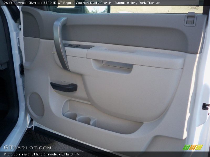 Summit White / Dark Titanium 2013 Chevrolet Silverado 3500HD WT Regular Cab 4x4 Dually Chassis