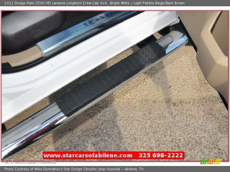 Bright White / Light Pebble Beige/Bark Brown 2012 Dodge Ram 2500 HD Laramie Longhorn Crew Cab 4x4