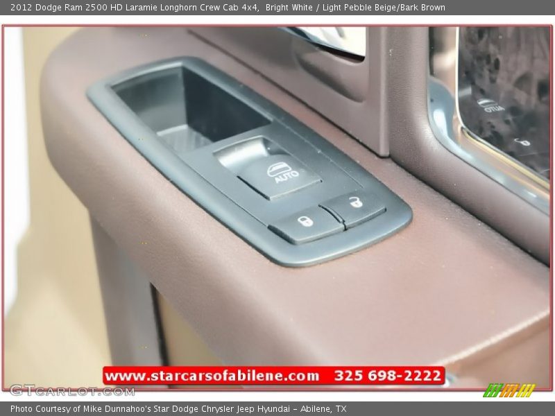 Bright White / Light Pebble Beige/Bark Brown 2012 Dodge Ram 2500 HD Laramie Longhorn Crew Cab 4x4