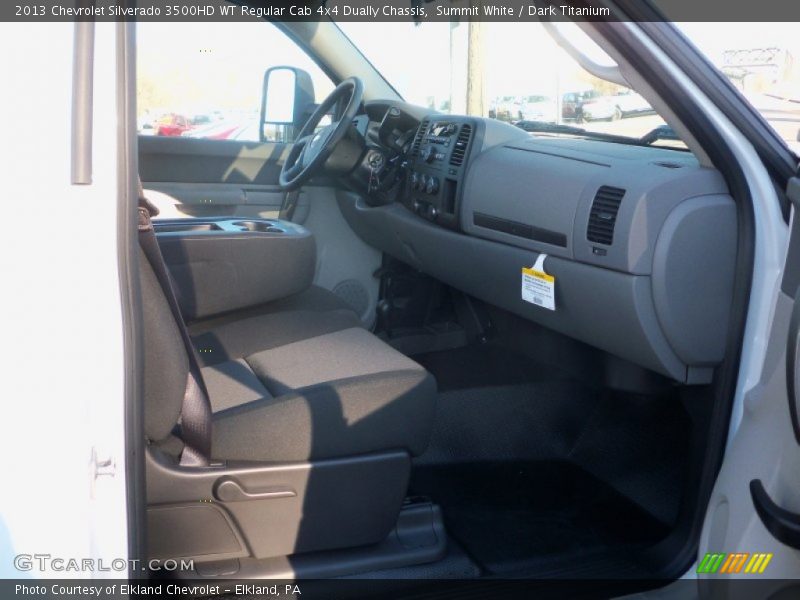 Summit White / Dark Titanium 2013 Chevrolet Silverado 3500HD WT Regular Cab 4x4 Dually Chassis