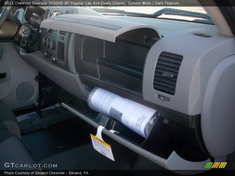 Summit White / Dark Titanium 2013 Chevrolet Silverado 3500HD WT Regular Cab 4x4 Dually Chassis