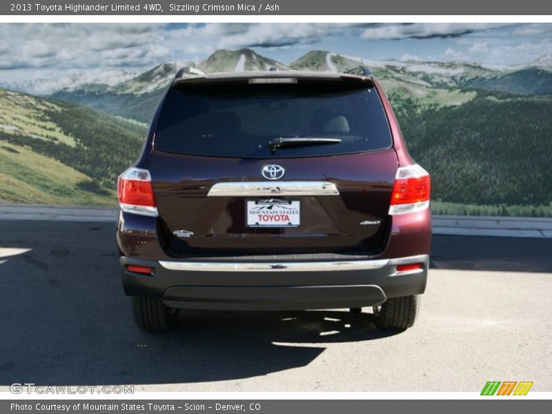 Sizzling Crimson Mica / Ash 2013 Toyota Highlander Limited 4WD