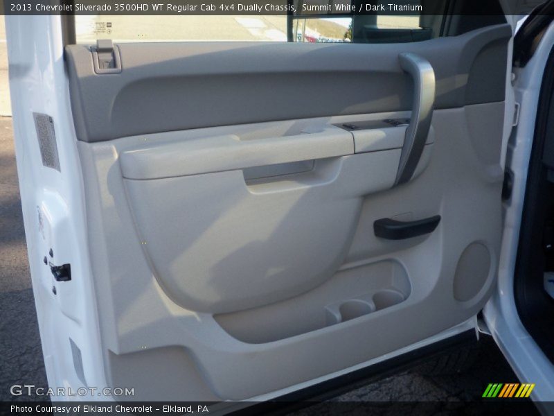 Summit White / Dark Titanium 2013 Chevrolet Silverado 3500HD WT Regular Cab 4x4 Dually Chassis