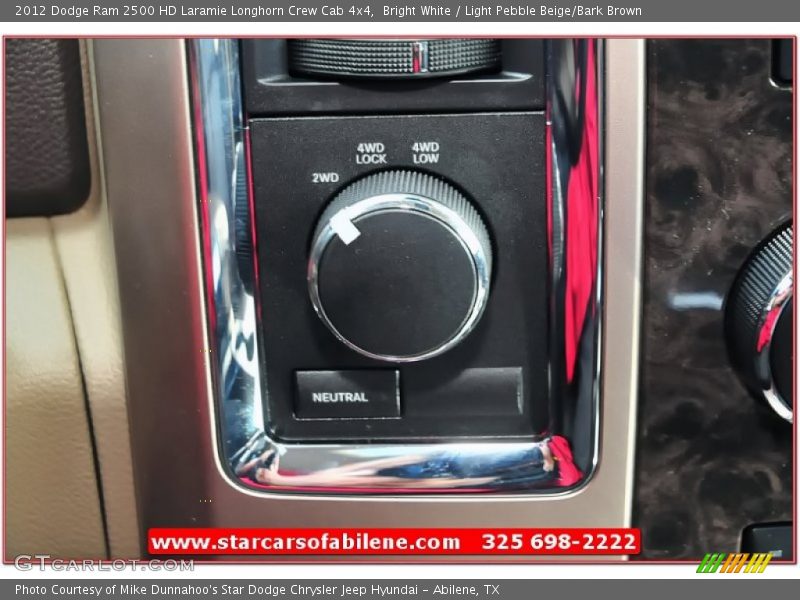 Bright White / Light Pebble Beige/Bark Brown 2012 Dodge Ram 2500 HD Laramie Longhorn Crew Cab 4x4