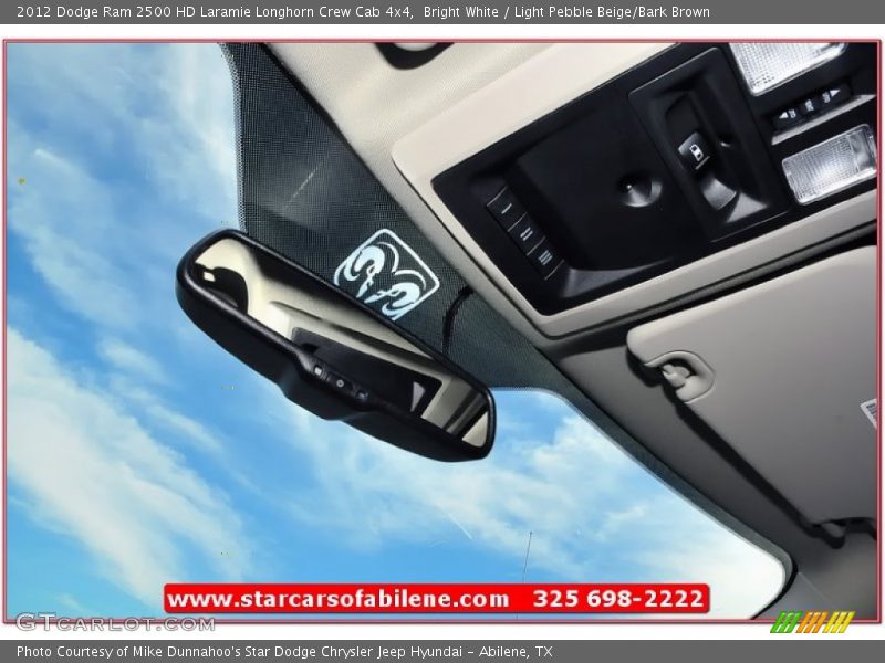 Bright White / Light Pebble Beige/Bark Brown 2012 Dodge Ram 2500 HD Laramie Longhorn Crew Cab 4x4