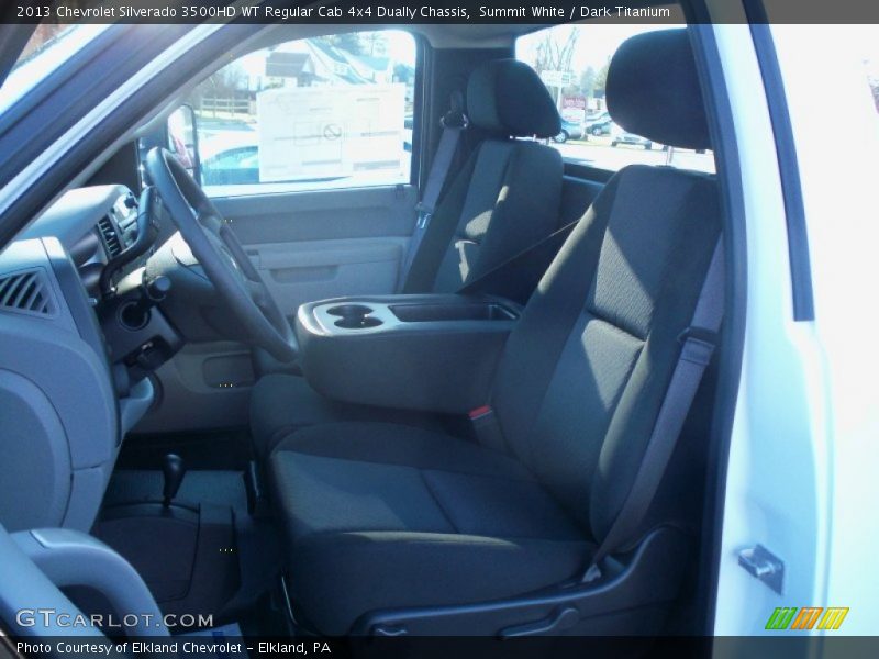 Summit White / Dark Titanium 2013 Chevrolet Silverado 3500HD WT Regular Cab 4x4 Dually Chassis