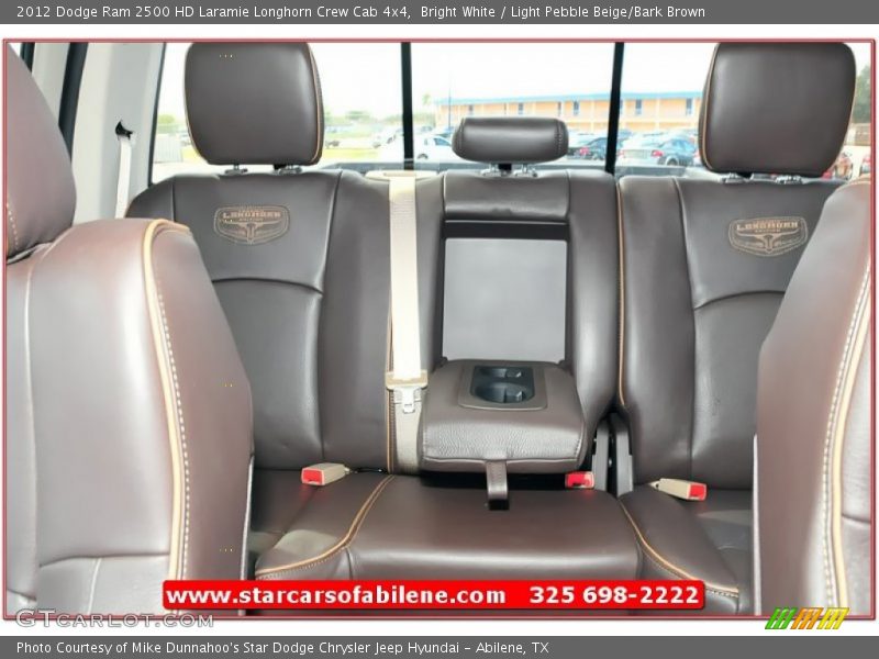 Bright White / Light Pebble Beige/Bark Brown 2012 Dodge Ram 2500 HD Laramie Longhorn Crew Cab 4x4