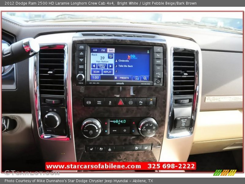 Bright White / Light Pebble Beige/Bark Brown 2012 Dodge Ram 2500 HD Laramie Longhorn Crew Cab 4x4