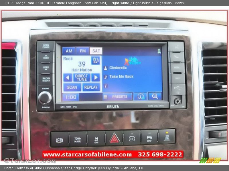 Bright White / Light Pebble Beige/Bark Brown 2012 Dodge Ram 2500 HD Laramie Longhorn Crew Cab 4x4