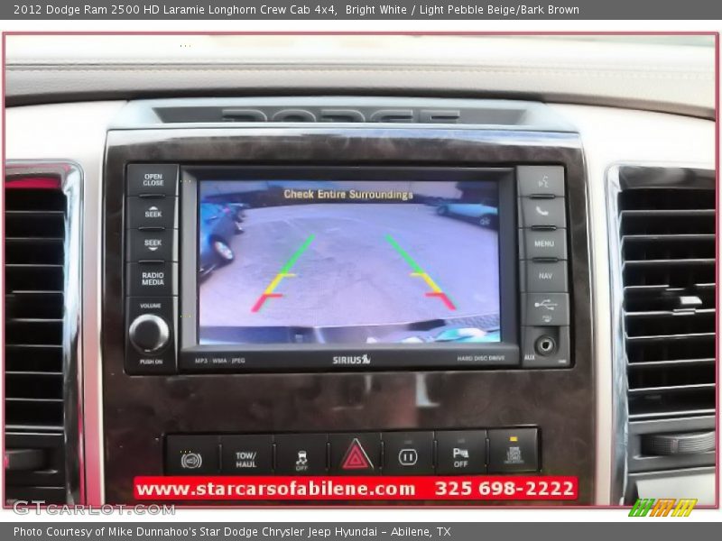 Bright White / Light Pebble Beige/Bark Brown 2012 Dodge Ram 2500 HD Laramie Longhorn Crew Cab 4x4