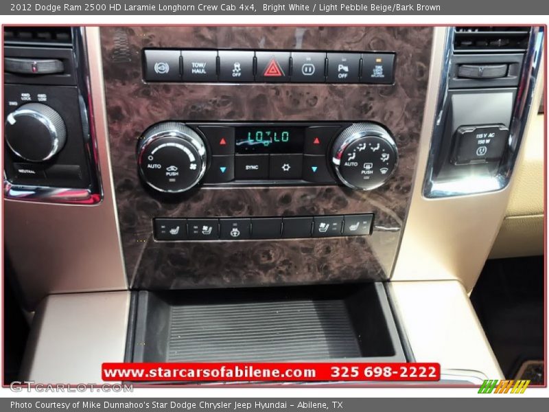 Bright White / Light Pebble Beige/Bark Brown 2012 Dodge Ram 2500 HD Laramie Longhorn Crew Cab 4x4