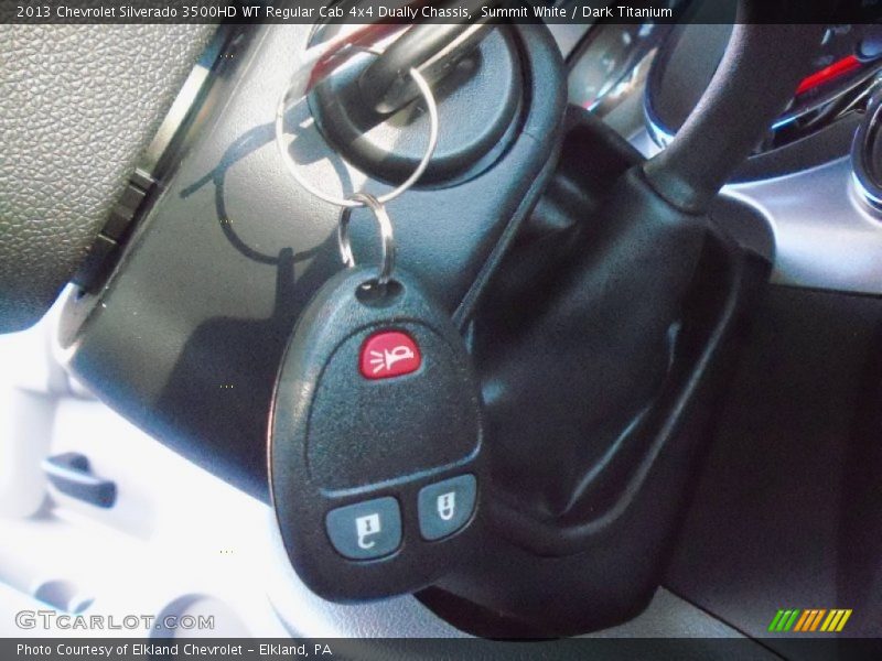 Summit White / Dark Titanium 2013 Chevrolet Silverado 3500HD WT Regular Cab 4x4 Dually Chassis