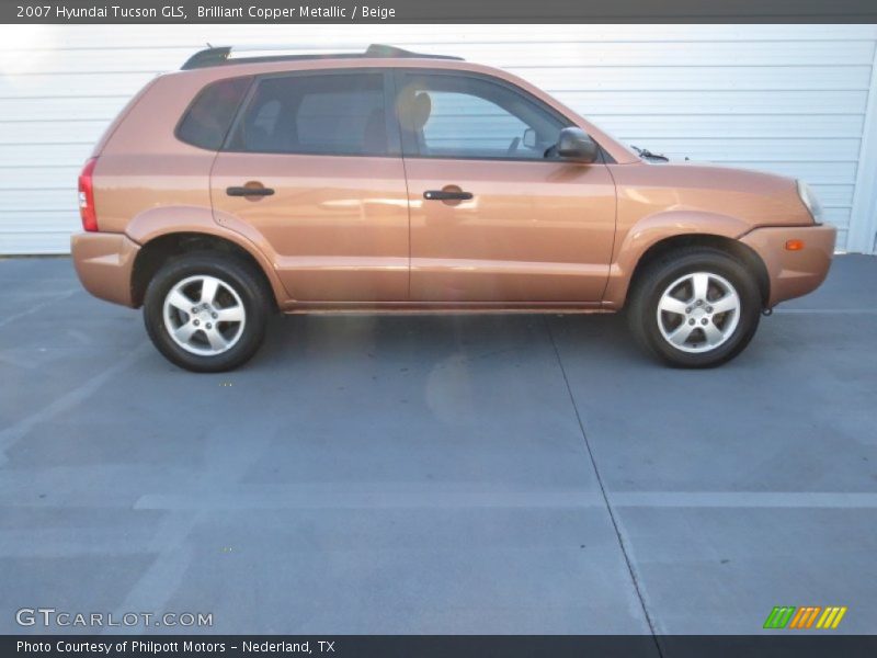 Brilliant Copper Metallic / Beige 2007 Hyundai Tucson GLS