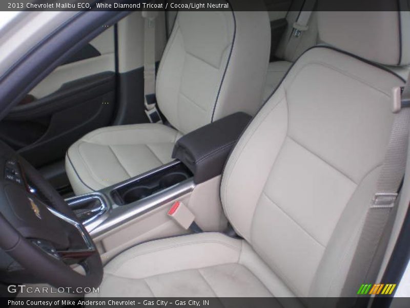 White Diamond Tricoat / Cocoa/Light Neutral 2013 Chevrolet Malibu ECO