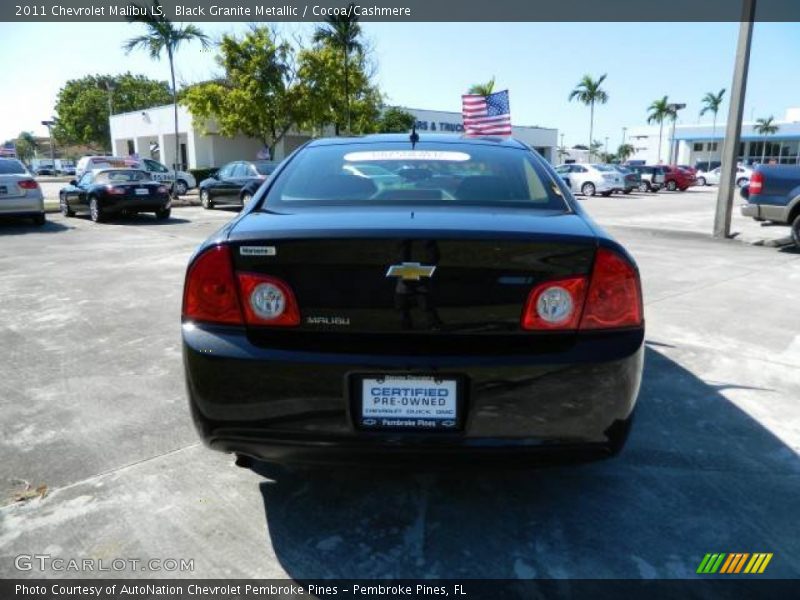 Black Granite Metallic / Cocoa/Cashmere 2011 Chevrolet Malibu LS