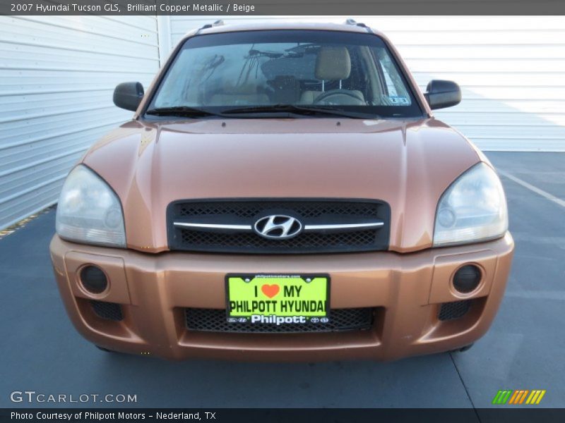 Brilliant Copper Metallic / Beige 2007 Hyundai Tucson GLS