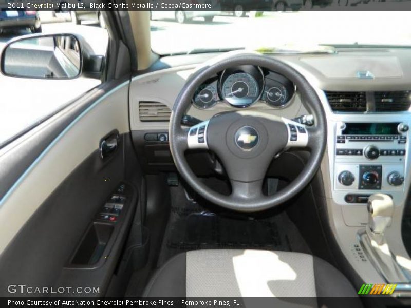 Black Granite Metallic / Cocoa/Cashmere 2011 Chevrolet Malibu LS