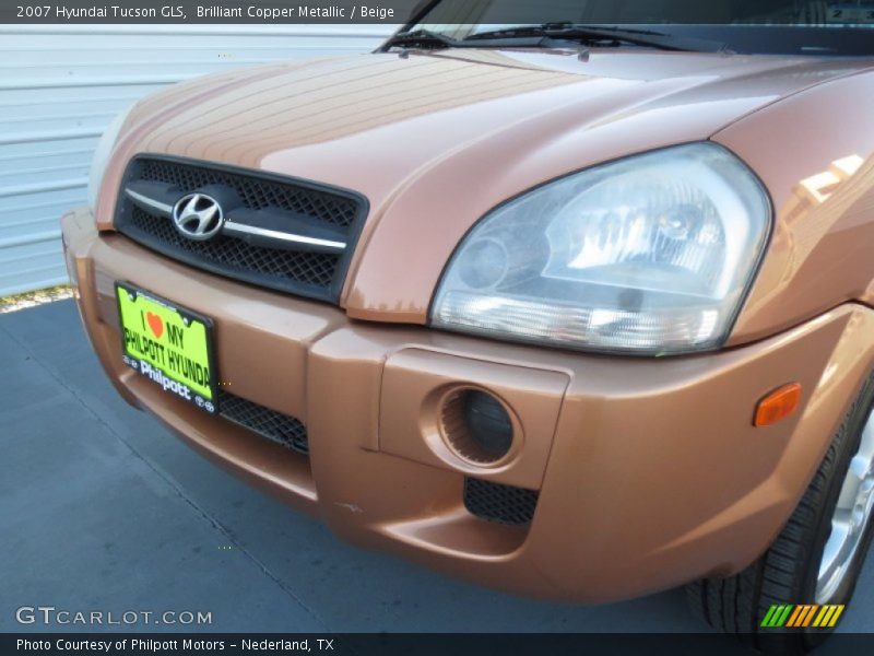 Brilliant Copper Metallic / Beige 2007 Hyundai Tucson GLS