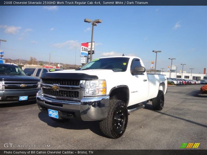 Summit White / Dark Titanium 2008 Chevrolet Silverado 2500HD Work Truck Regular Cab 4x4