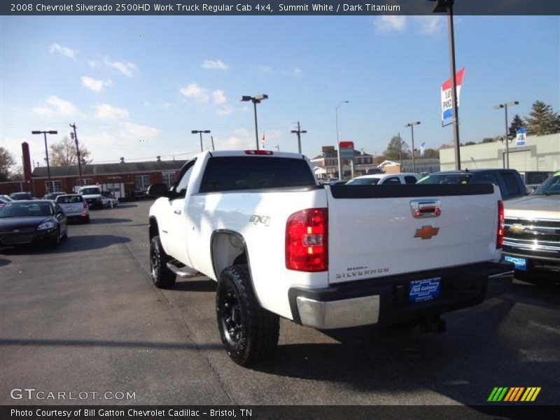 Summit White / Dark Titanium 2008 Chevrolet Silverado 2500HD Work Truck Regular Cab 4x4