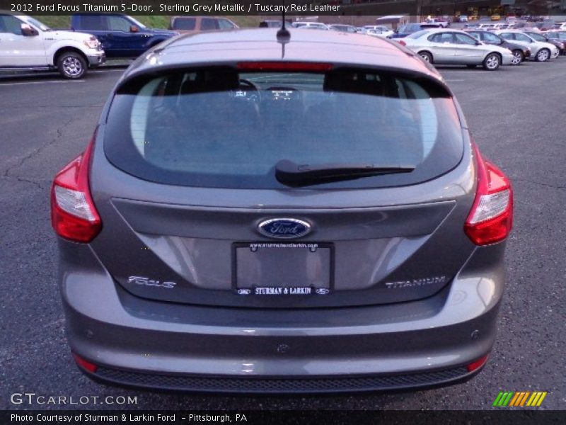 Sterling Grey Metallic / Tuscany Red Leather 2012 Ford Focus Titanium 5-Door