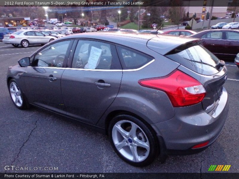 Sterling Grey Metallic / Tuscany Red Leather 2012 Ford Focus Titanium 5-Door