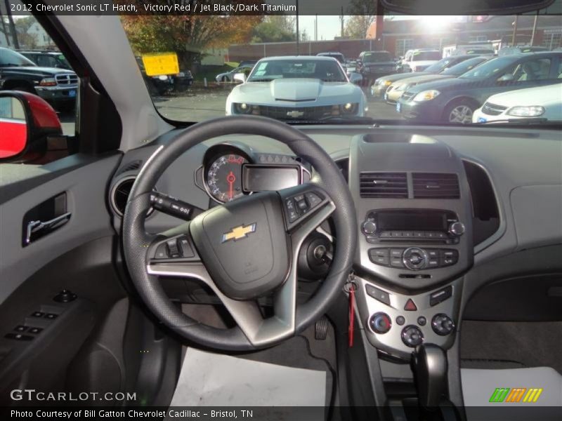 Victory Red / Jet Black/Dark Titanium 2012 Chevrolet Sonic LT Hatch