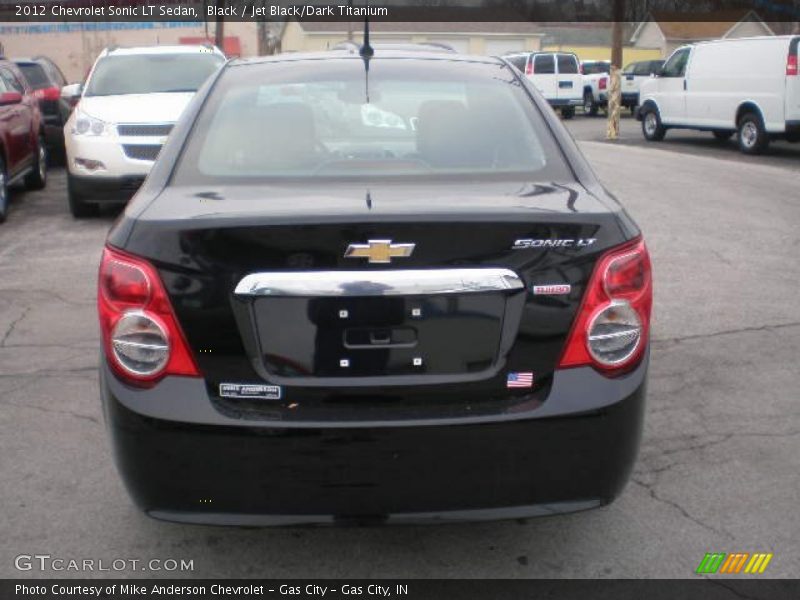 Black / Jet Black/Dark Titanium 2012 Chevrolet Sonic LT Sedan