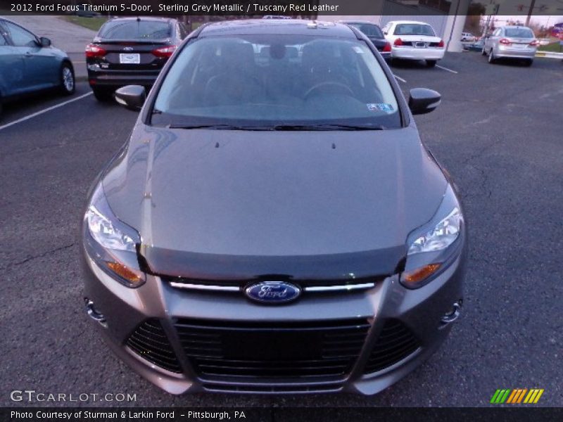 Sterling Grey Metallic / Tuscany Red Leather 2012 Ford Focus Titanium 5-Door