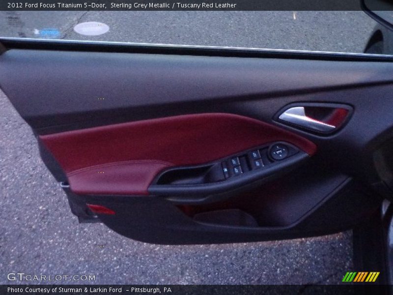 Sterling Grey Metallic / Tuscany Red Leather 2012 Ford Focus Titanium 5-Door