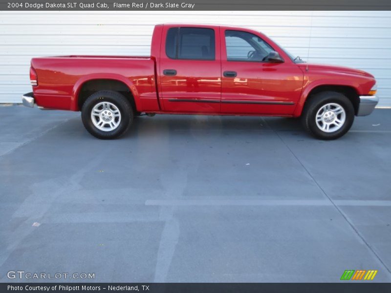 Flame Red / Dark Slate Gray 2004 Dodge Dakota SLT Quad Cab
