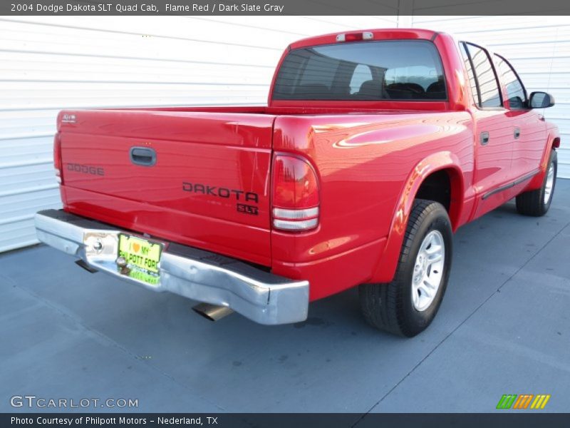 Flame Red / Dark Slate Gray 2004 Dodge Dakota SLT Quad Cab