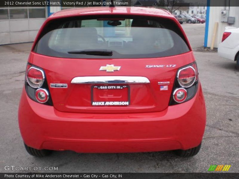 Victory Red / Jet Black/Dark Titanium 2012 Chevrolet Sonic LTZ Hatch