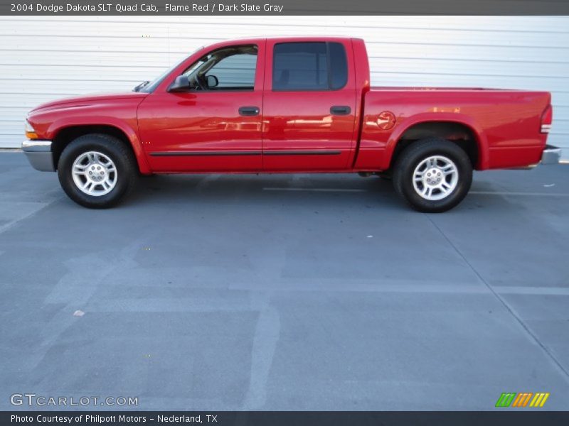 Flame Red / Dark Slate Gray 2004 Dodge Dakota SLT Quad Cab