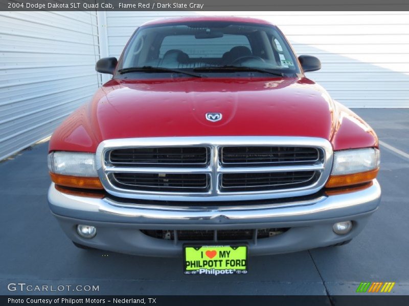 Flame Red / Dark Slate Gray 2004 Dodge Dakota SLT Quad Cab