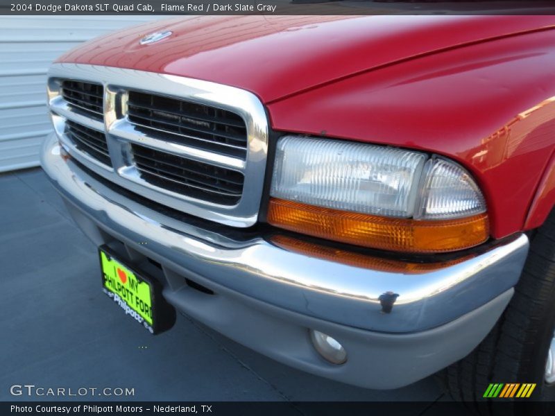 Flame Red / Dark Slate Gray 2004 Dodge Dakota SLT Quad Cab
