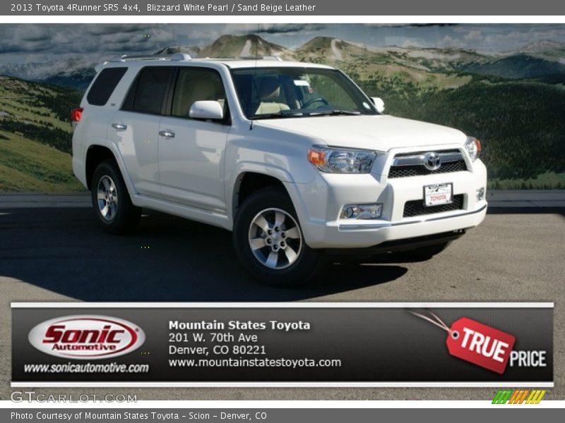 Blizzard White Pearl / Sand Beige Leather 2013 Toyota 4Runner SR5 4x4