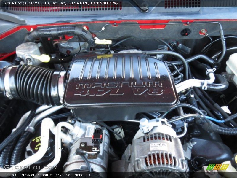 Flame Red / Dark Slate Gray 2004 Dodge Dakota SLT Quad Cab