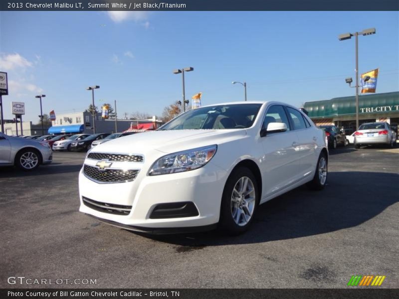 Summit White / Jet Black/Titanium 2013 Chevrolet Malibu LT