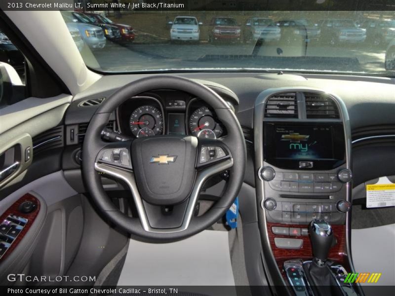 Summit White / Jet Black/Titanium 2013 Chevrolet Malibu LT