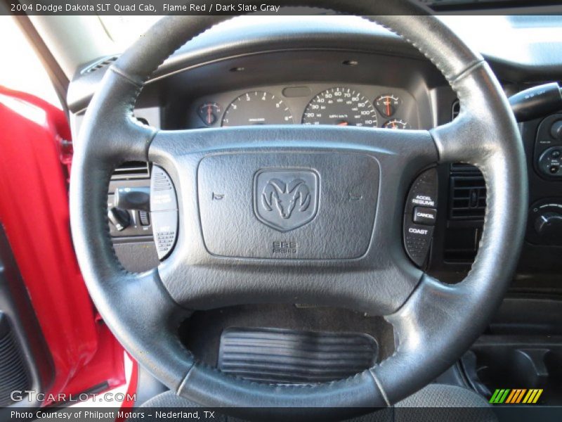 Flame Red / Dark Slate Gray 2004 Dodge Dakota SLT Quad Cab