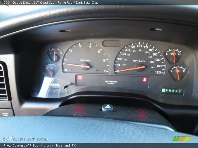 Flame Red / Dark Slate Gray 2004 Dodge Dakota SLT Quad Cab