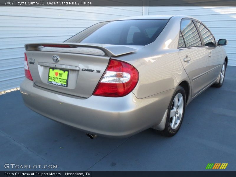 Desert Sand Mica / Taupe 2002 Toyota Camry SE