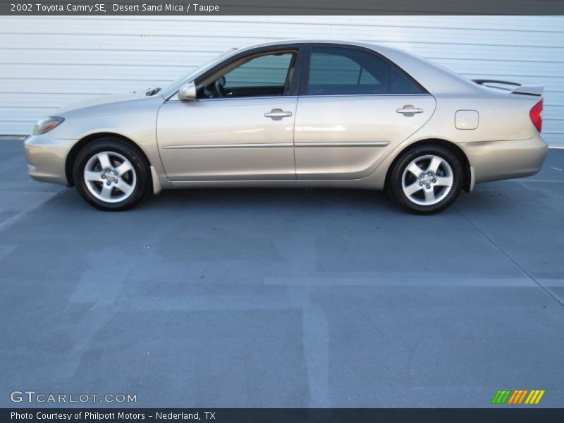 Desert Sand Mica / Taupe 2002 Toyota Camry SE