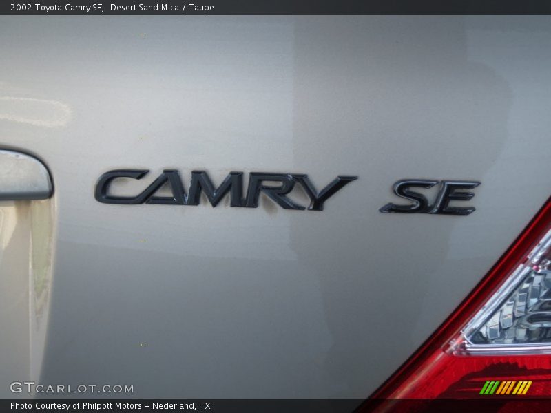 Desert Sand Mica / Taupe 2002 Toyota Camry SE