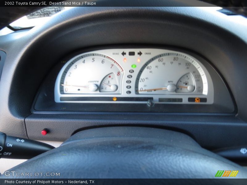Desert Sand Mica / Taupe 2002 Toyota Camry SE