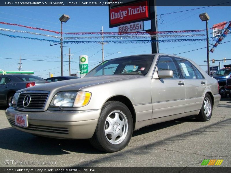 Smoke Silver Metallic / Parchment 1997 Mercedes-Benz S 500 Sedan